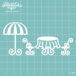 Чипборд від Вензелик - Набір "Вуличне кафе", розмір: 49x101 мм