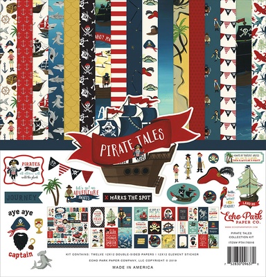 Набір паперу та декору від Echo Park Pirate Tales, 30x30 см
