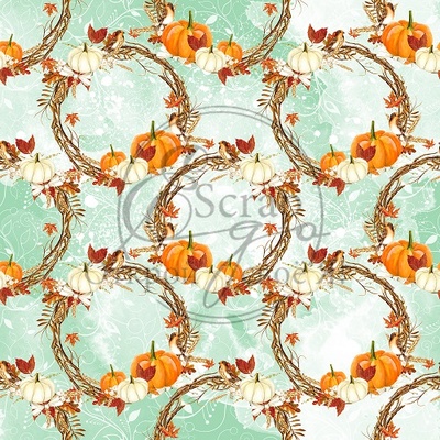 Аркуш скрап-паперу від ScrapEgo - Гарбузовий настрій #3, 30,5x30,5см