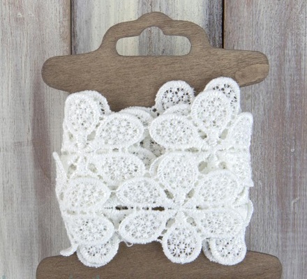 Кружево от Prima - Floral Lace Trim - Magnolia, 1,3 м, диаметр 5 cм