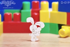 Чипборд от Вензелик - Зайчик, размер: 45x61 мм