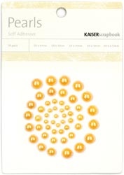 Напівперлинки на клейовій основі Yellow від Kaisercraft, 50 шт.