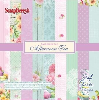 Набор бумаги для скрапбукинга от ScrapBerry's - Полуденный Чай, 15 х 15 см, 24 листа