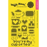 Силіконовий штамп від Waffle Flower - Stitched Cup of Tea Stamp Set
