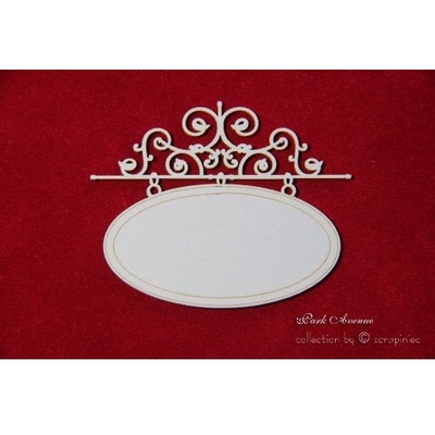 Чипборд Scrapiniec - Рамка-вивіска Park Avenue овальна
