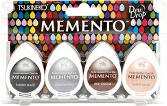 Набор чернил для штампинга Tsukineko - Memento Dew Drops - Stone Mountain, 4 шт.
