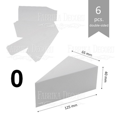 Набір паперових заготовок 003, ТМ Fabrika Dekoru, 6 штук, вибір кольору