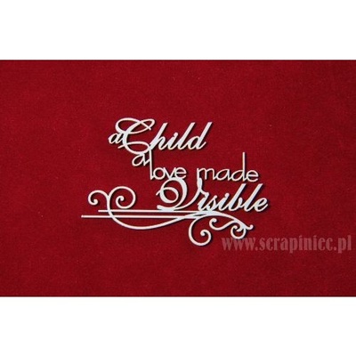 Чипборд Scrapiniec - A Child a love made visible ажурный