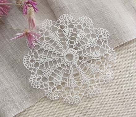 Затишний декор від LESHCHENKO - Вʼязана Серветка №49, 10 см, 1шт.