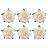Цветы чайной розы, диаметр -18 мм, 6 шт., белые