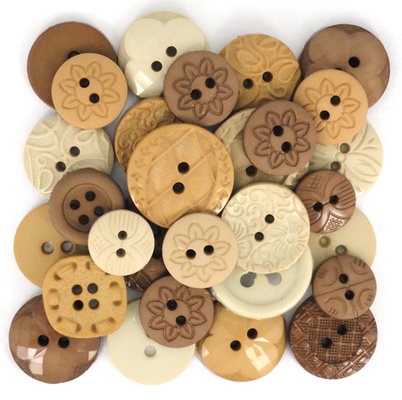 Набор декоративных пуговиц Dress It Up - Natural