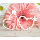 Чипборд ScrapBox — Проста рамка з короною у формі серця невеличка (2 шт.) Hr-112