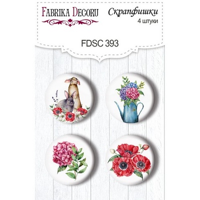 Набір скрап-фішок 4шт. Summer mood 393, ТМ Фабрика Декору