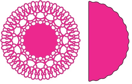 Ніж для вирубки Chasing Rainbows Doily with Angel Cheery Cheery Designs, 1 шт.