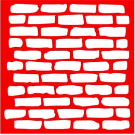 Трафарет - Кирпич2, 18*18см