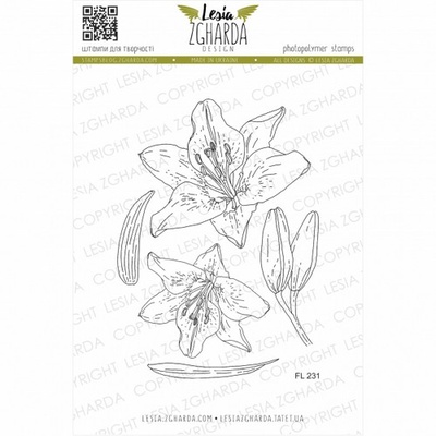 Набор акриловых штампов Lesia Zgharda Лілія FL231
