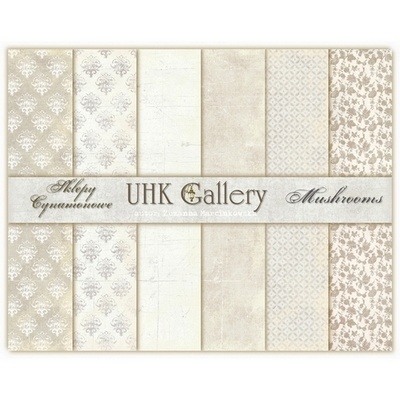 Набор двусторонней скрапбумаги UHK Gallery - Sklepy Cynamonowe - Mushrooms, 30,5х30,5 см, 6 листов