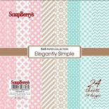 Набор бумаги для скрапбукинга от ScrapBerry's - Элегантно просто, 15х15 см,  170 гр/м, 24 листа