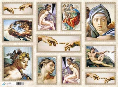 Декупажная карта "Микеланжело", размер: 29,5х40 см