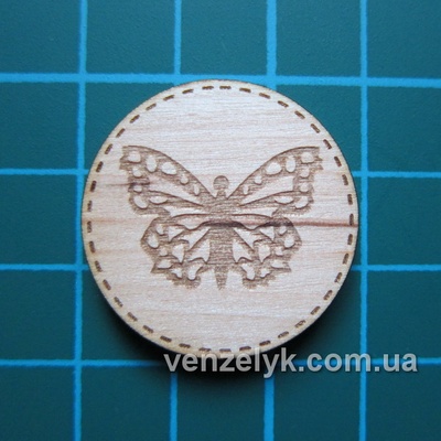 Деревʼяна прикраса від Вензелик - Круглячок 04