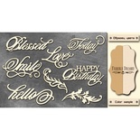 Чипборд Фабрика Декору - Романтика 1, колір молочний, крафт