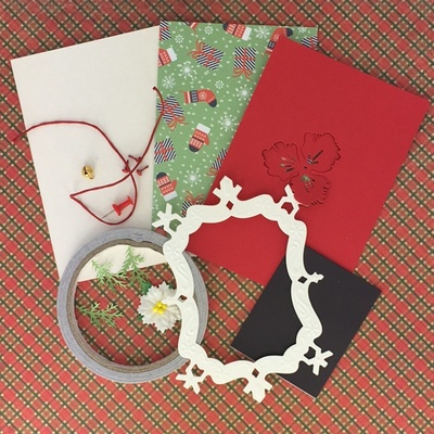 Набор для создания новогоднего магнитика - рамочки для фото