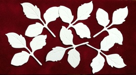 Набор висічок "Листочки троянди",  6 шт.