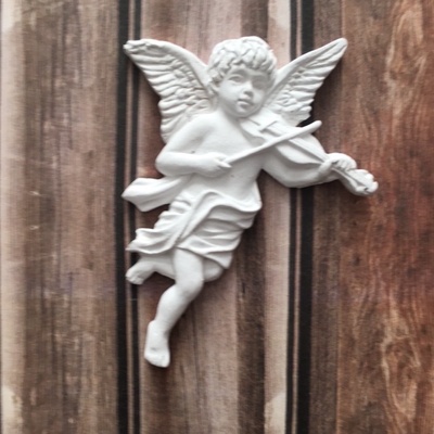 Гипсовое украшение от Е.В.A - Ангел со скрипкой, 7.1 см