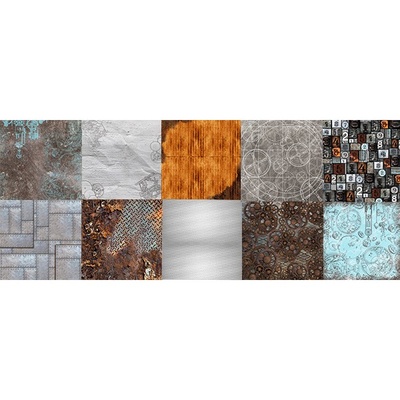 Набір скрап-паперу Grunge & Mechanics 20x20см, ТМ Fabrika Decoru