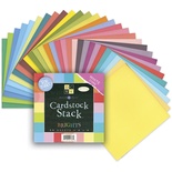 Набір кардстоку DCWV Brights White Core, 20x20см, 58 аркушів, текстурна поверхня, білий внутрішній шар (CS - 003 - 00002)