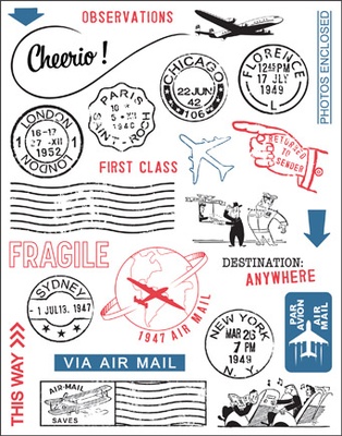 Натирки October Afternoon - Boarding Pass, 25шт.