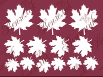 Чипборд від Вензелик - Набір кленового листя, розмір: 200x150 мм