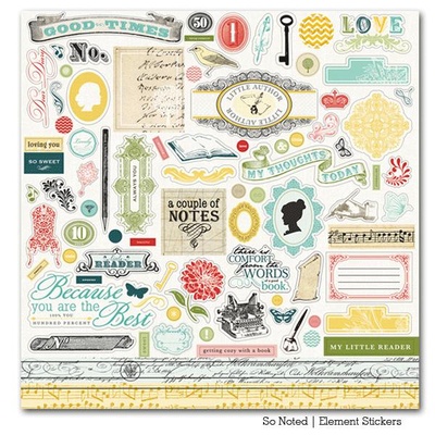 Набір наліпок Carta Bella So Noted - Element Sticker, розмір 30x30 см