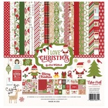 Набір паперу для скрапбукінгу Echo Park - I Love Christmas, 12+2 аркуша, 30x30 см