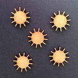 Деревʼяна фігурка WOOD-045 - Сонце, 1 штука