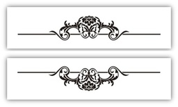 Акриловый штамп R002 Виньетки, размер 8,2 * 1,4 см