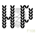 Акриловый штамп Lesia Zgharda F108 НР вязаные буквы, размер 2.4х1.8 см