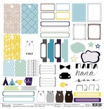 Лист бумаги для скрапбукинга от Polkadot  - Про пап, коллекция Папа может всё 30х30 см, плотность 190 гр\м2