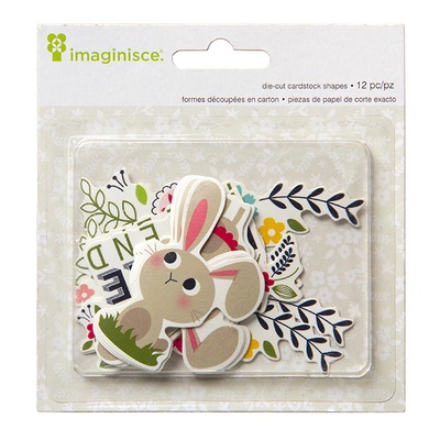 Высечки картонные от Imaginisce - Welcome Spring Bunny