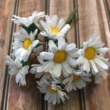 Білі ромашки, діаметр 25мм, 12 шт.