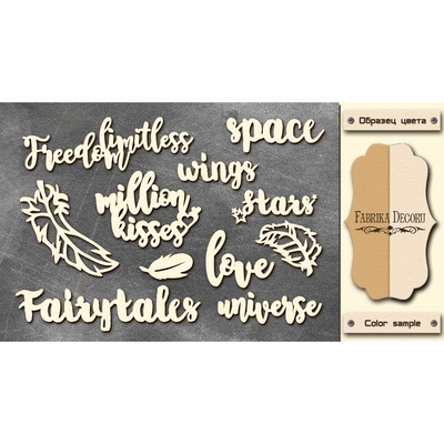 Чипборд Фабрика Декору - Enjoy Freedom 5, колір молочний, крафт