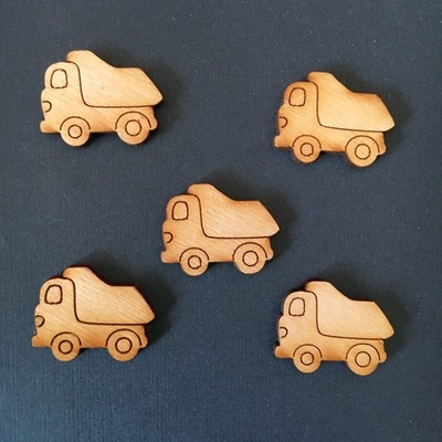 Деревʼяна фігурка WOOD-132 - Грузовик 1, 1 штука