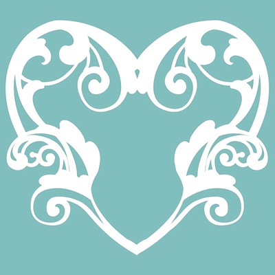 Чипборд від Вензелик - Сердечко 03, розмір: 59*53 мм