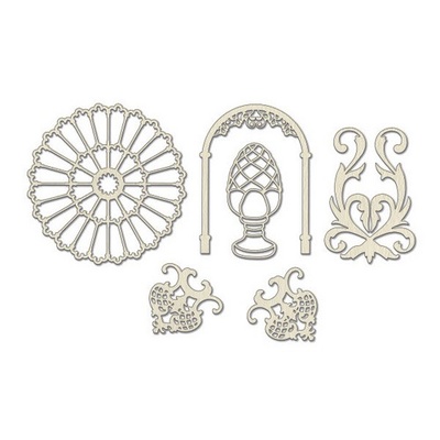 Набір чіпбордів Античний декор 2, 10x15см, колір молочний, ТМ Фабрика Декору