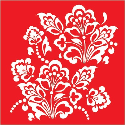 Трафарет - Цветы2, 18*18см