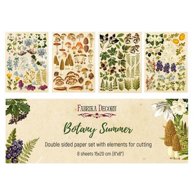 Набір двосторонніх картинок для вирізання Botany summer 15х20см, ТМ Фабрика Декору