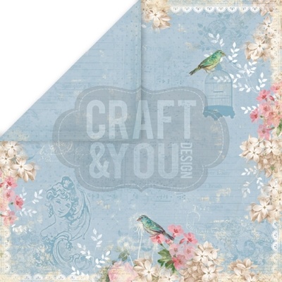 Лист скрапбумаги от Craft and You Design - Vintage Time, 30х30 см, CP-VT06