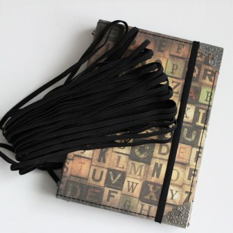 Резинка для блокнота, колір чорний, вузька, еластична, ширина 3 мм, 1 м