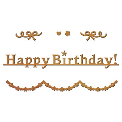 Ножі від Spellbinders — Happy Birthday Garland