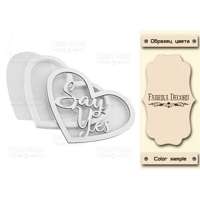 Заготовка для шейкера Heart - Say yes, колір молочний, ТМ Фабрика Декору
